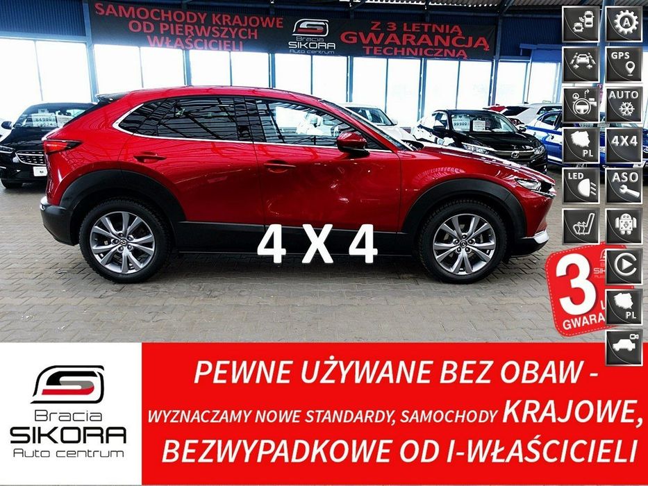Mazda CX-30 4x4 Automat HIKARI PEŁNA OPCJA Skóra GWARANCJA Krajowy Bezwypadkowy