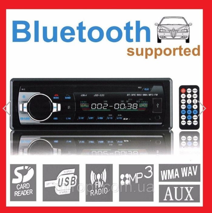 Мощная Автомагнитола с чистым звуком JSD-520BT С USB И BLUETOOTH