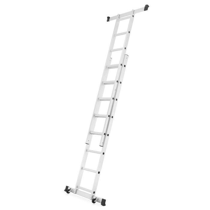 Rusztowanie aluminiowe drabinowe podest roboczy aluminiowy HIGHER 2x8 drabina 3w1 drabino-rusztowanie pomost