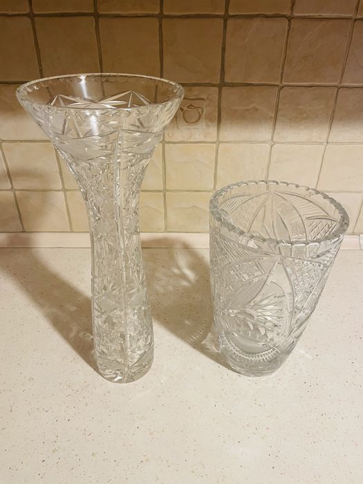 Wazony kryształ PRL 2 szt. Stan Igla!