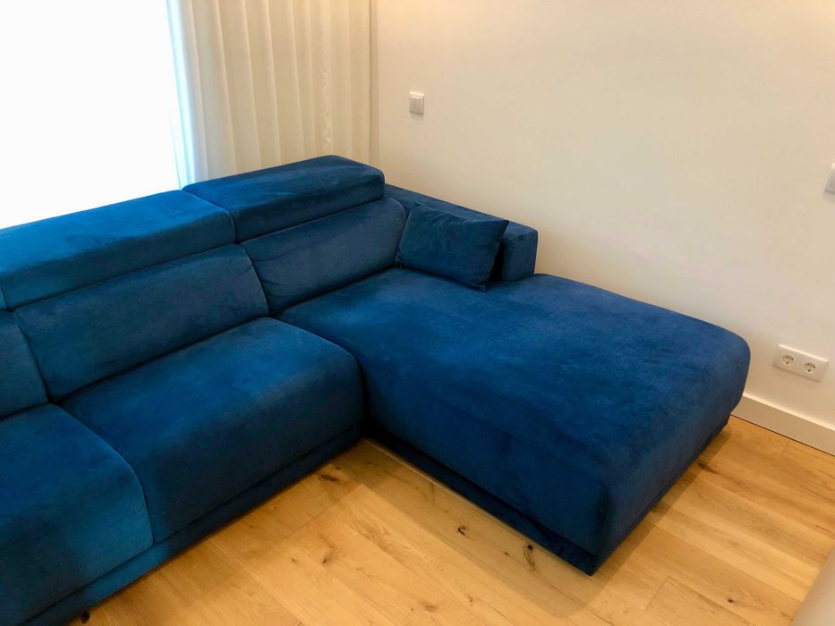 Sofá Modular com Chaise-Longue e Encostos ajustáveis