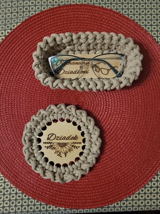 Dzień Dziadka - etui na okulary i podkładka pod kubek