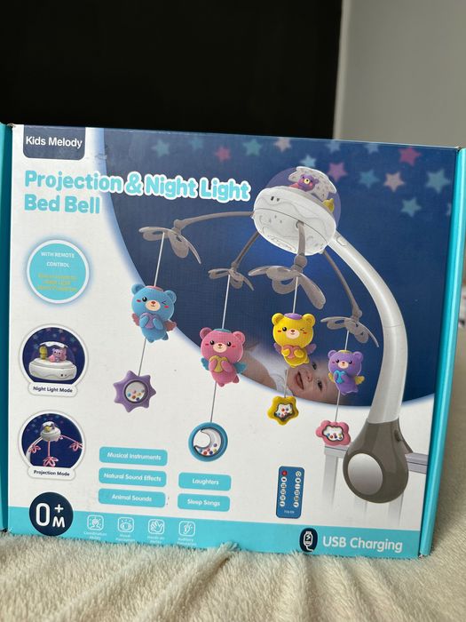 Дитячий мобіль Kids Melody Projection & Night Light Bed Bell