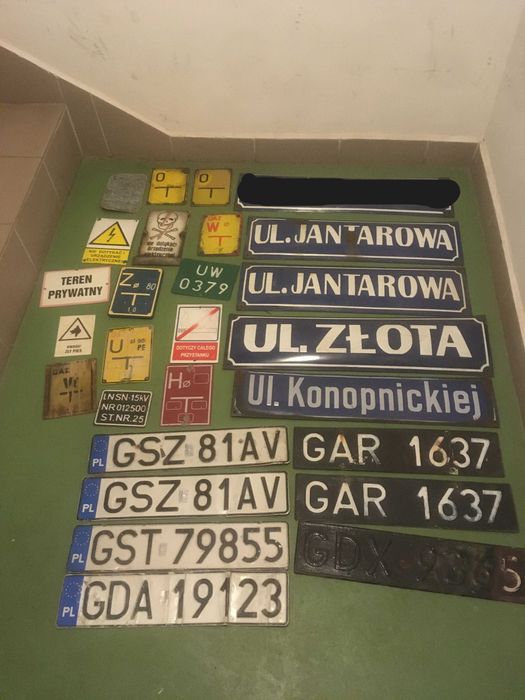 Tablice szyldy emaliowane rejestracyjne