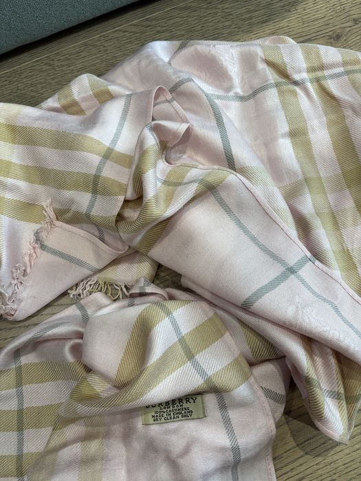 Шарф, палантин burberry, рожевий 80/180
