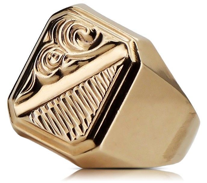 Złoty segnet męski z czerwonego 14k 585 złota vsn064 Gdańsk