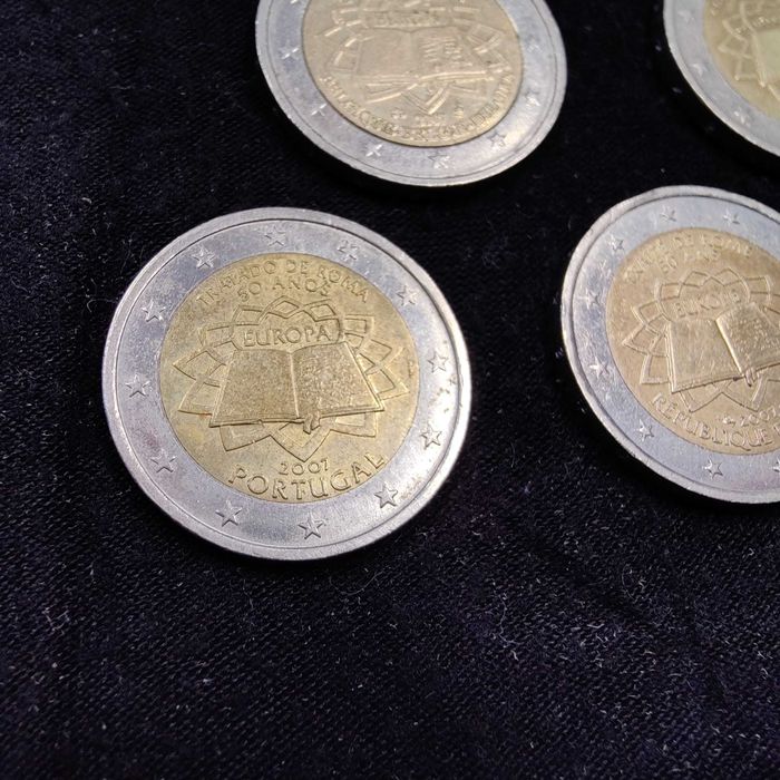 Lote de 9 Moedas de 2 Euros - Tratado de Roma