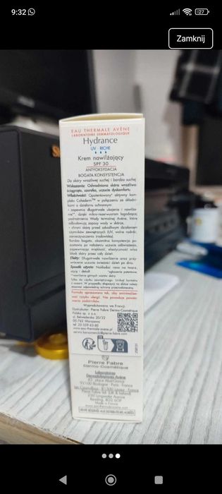 Avene Hydrance krem nowy