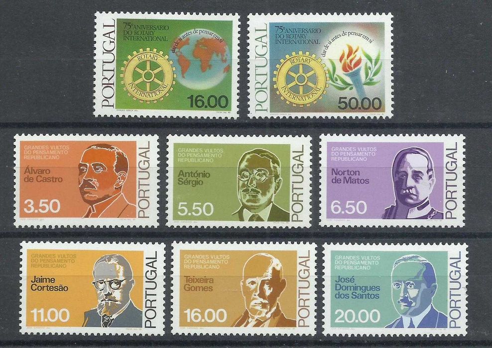 Selos portugueses – Ano de 1980, 34 selos como novos