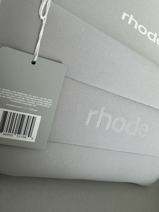 RHODE skin kosmetyczka Bubble szara z logo do podróży do domu 30/20cm