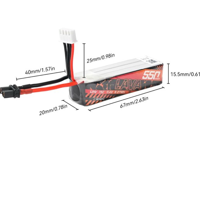 LAVA Battery 3S 550mAh (2 шт) ПОШТУЧНО!