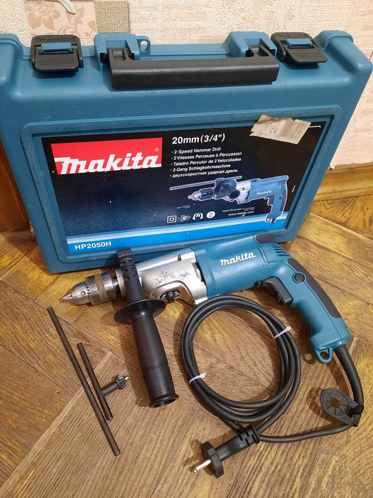 100% оригінал!!Дрель ударна двухшвидкісна Makita HP2050,720вт