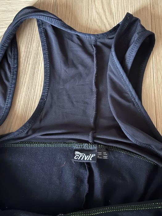 Spodnie z szelkami na rower Crivit LIDL rozmiar L z wkładką czarne