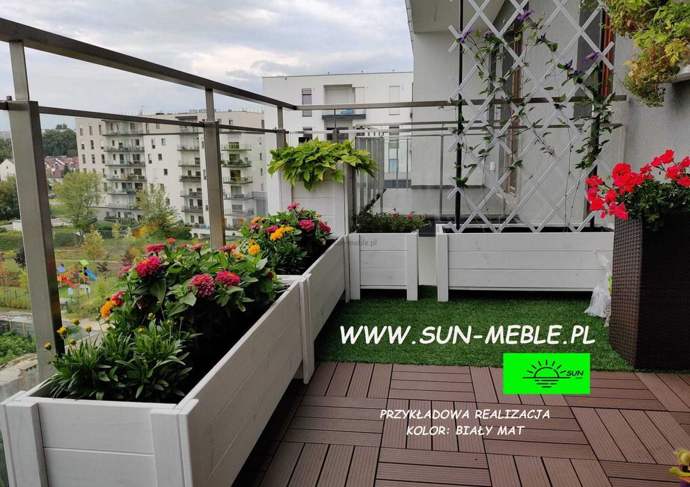 Donica drewniana 140x40x50 IMPREGNOWANA-KOLORY "" sun-meble.pl ""