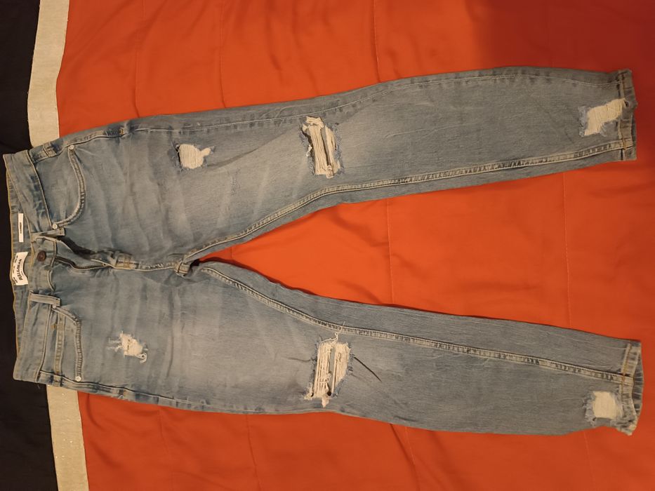 6 pares calças de ganga