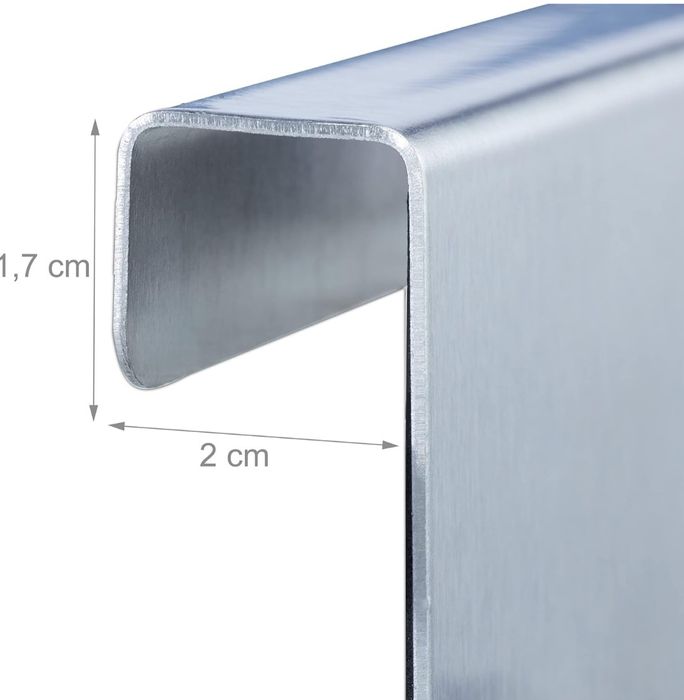 Relaxdays Zestaw 4 haczyków na drzwi, stal nierdzewna