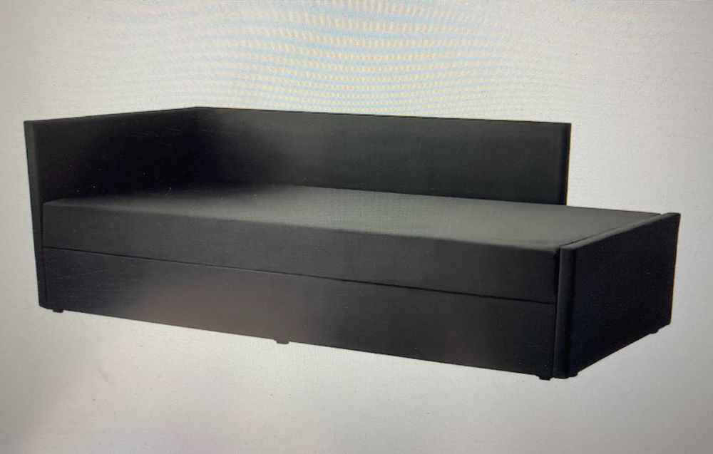 IKEA OTEREN Leżanka łóżko tapicerowane z pojemnikiem 90x200 cm