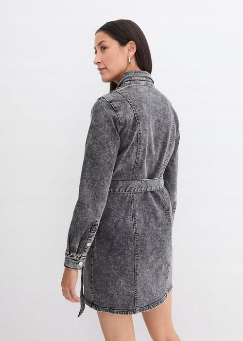 B.P.C sukienka jeansowa czarna z długim rękawem ^46