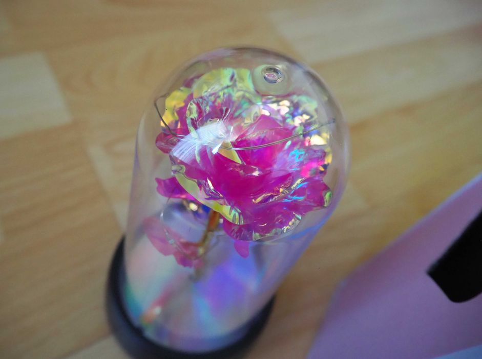 Lampka Led wieczna róża RÓŻOWA