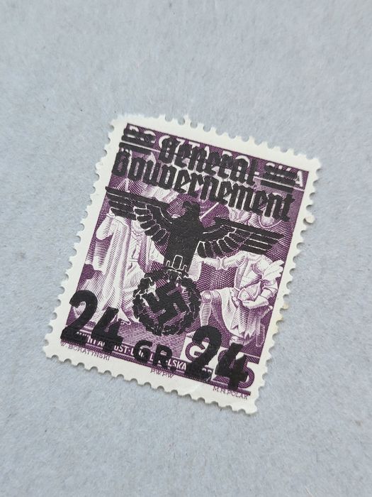 Polski znaczek przedruk deutches Reich b.dobry stan