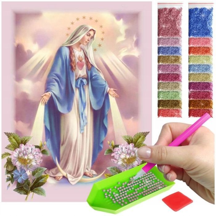 Haft diamentowy 5D Matka Boska mozaika painting obraz