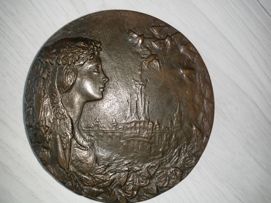 Plakietka, medal, obraz - Aleksander Śliwa z brązu lub mosiądzu