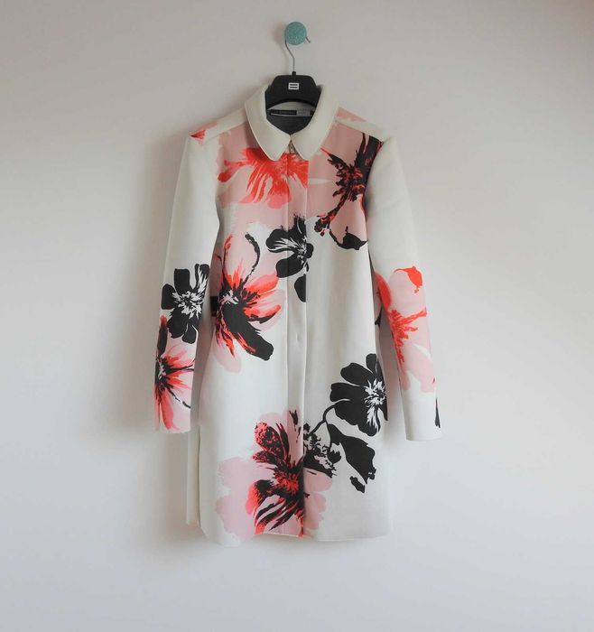 Sportmax Code neoprenowy płaszcz w kwiaty S M Max Mara MaxMara