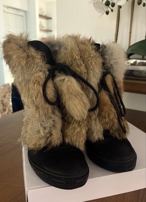Oryginalne buty Booci z naturalnym futrem 36 okazja