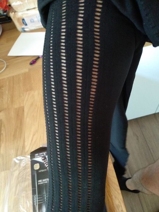 Getry legginsy  microfibra dziury sexy siateczka