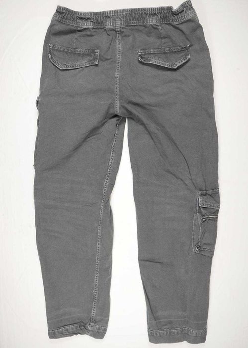 Zara Spodnie Cargo Multi Szare Washed Baggy Opium L
