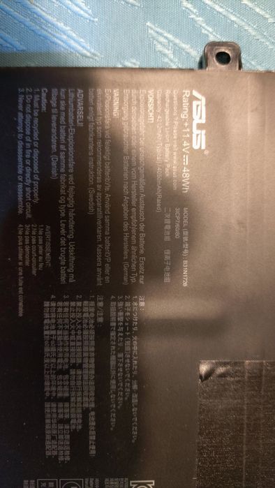 Bateria do laptopa Asus gaming tuf f15