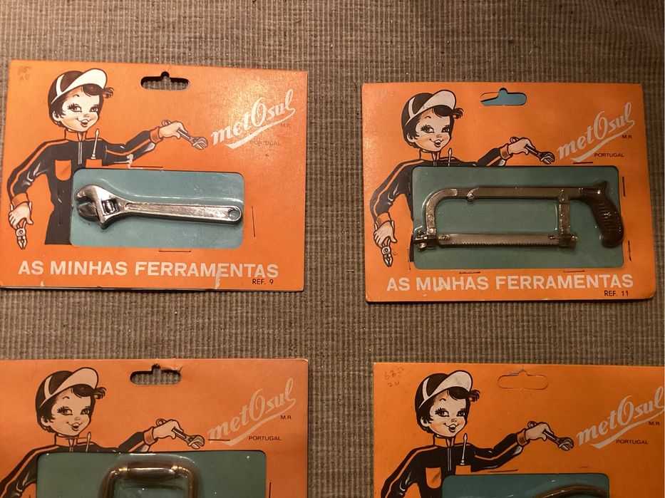 Brinquedo português antigo. 6x METOSUL - OSUL As Minhas Ferramentas.