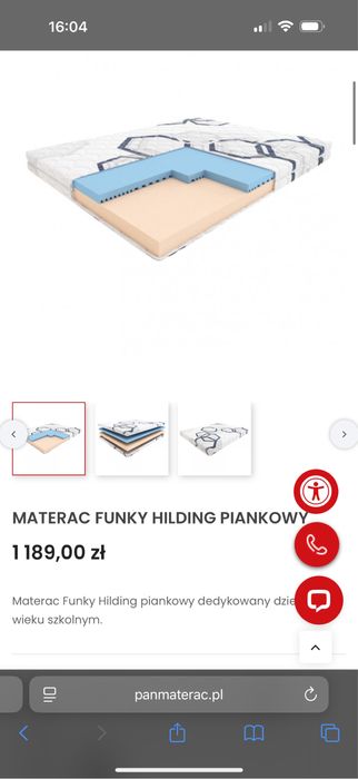 Łózko wraz z materacem 120/200