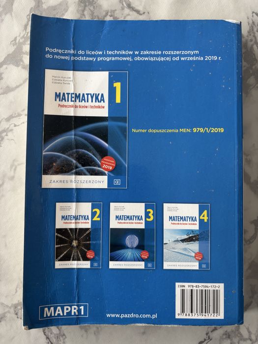 Podręcznik matematyka 1 do liceów i techników