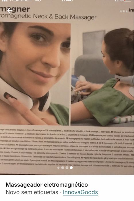 Massajador eletromagnetico, nunca utilizado