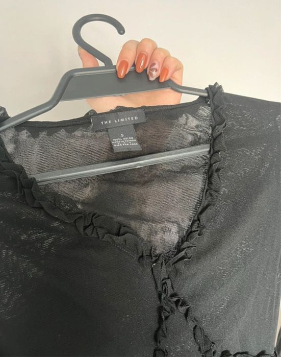 Czarna bluzka tiulowa goth dark alternative