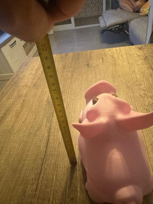 Porco mealheiro feito em impressão 3D
