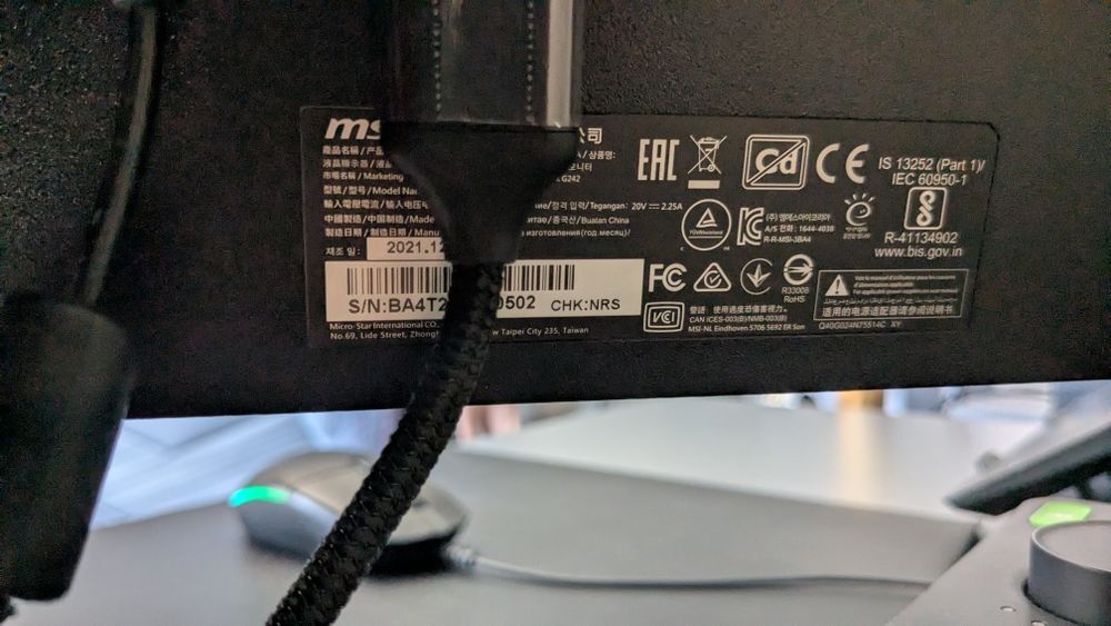 Монітор MSI Optix G242 144hz/гц, ips, full hd, 1мс