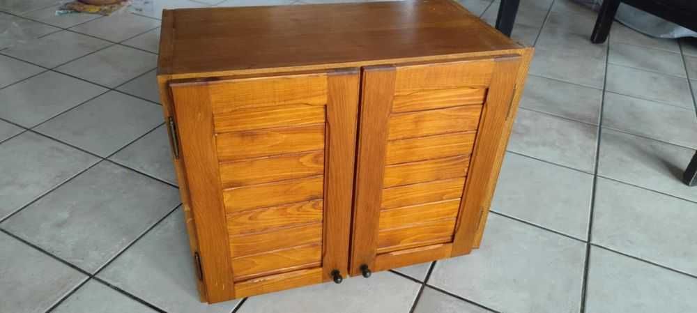 Dębowa szafka  wisząca, stojąca