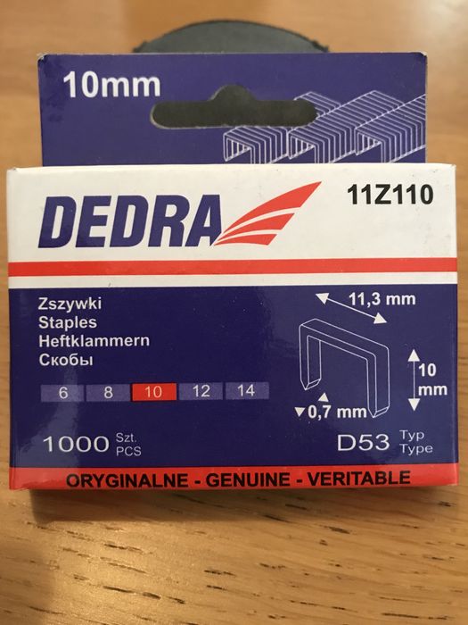 Zszywki DEDRA 11Z110 10mm D53