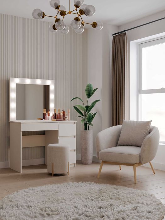 Toaletka Kosmetyczna z Lustrem MARINA + MIJAS PRAWE / LEWE KASZMIR