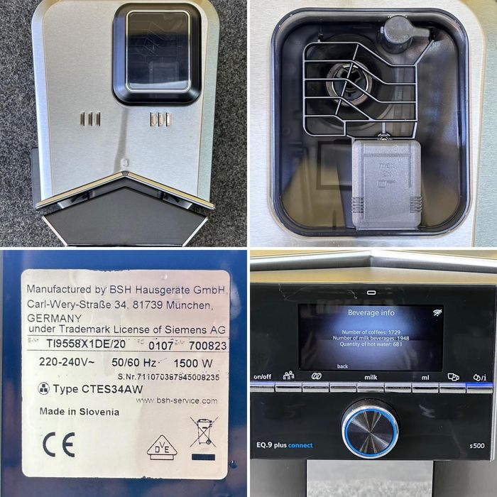 Кавомашина Siemens EQ.9 Connect S500 TI9558X1DE Автоматична WiFi Premium EU Б.У.