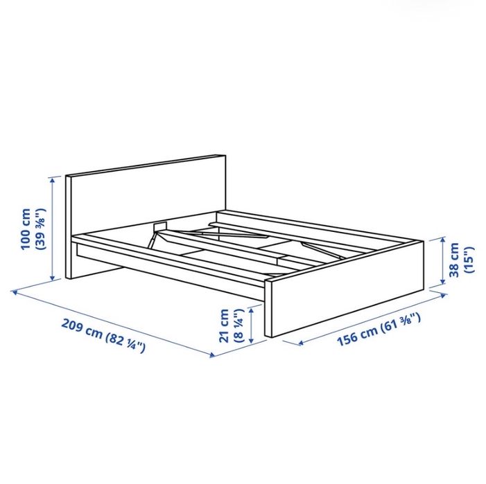 Estrutura de cama com estrado IKEA Malm