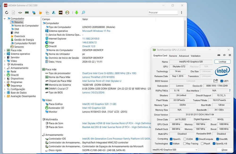 PC Portátil Lenovo L570 i5