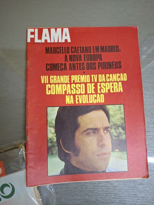 Revista flama vintage poster barreirense festival canção