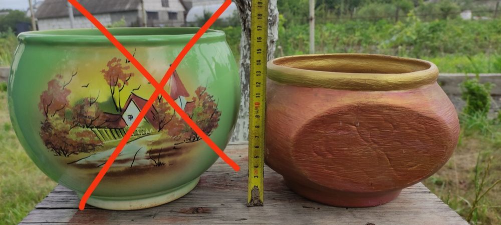 Горщики глиняні для квітів