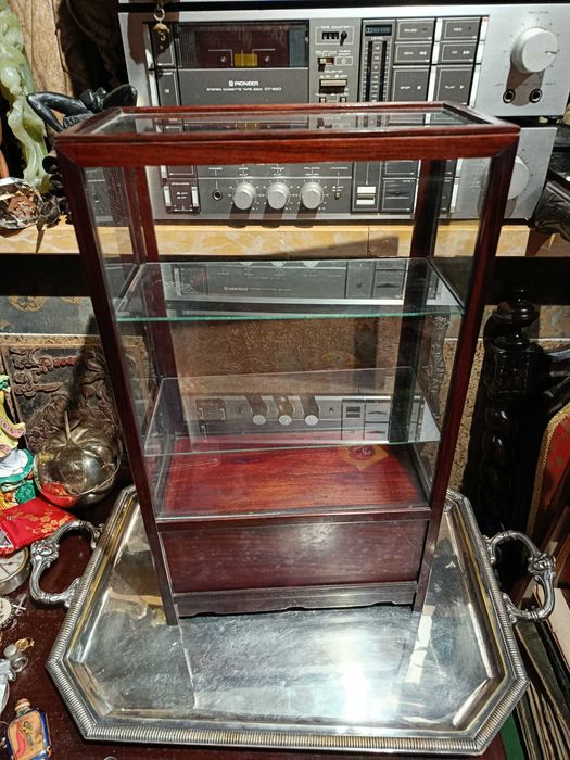 Armário Vitrine Miniatura Pau-Rosa 49cm