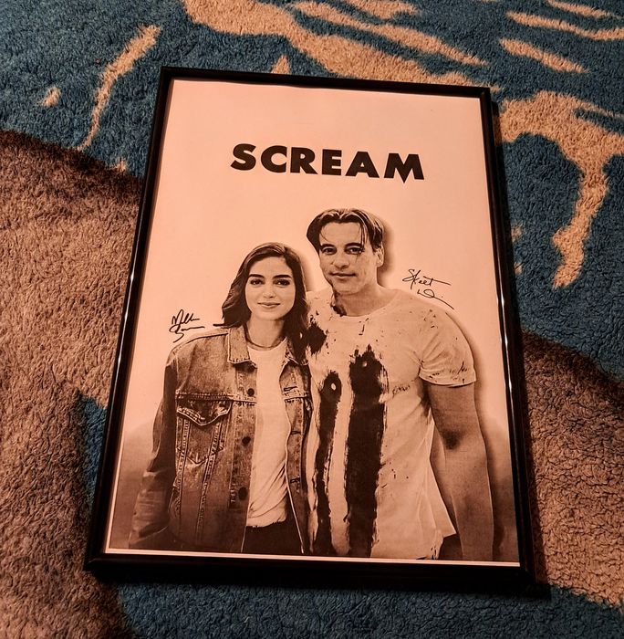 Melissa Barrera / Skeet Ulrich plakat z podpisami w ramce