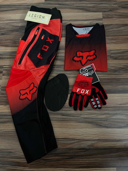 Strój Strój FOX MX Legion (Red Fluo)(cross,quad,enduro,mtb,dh)