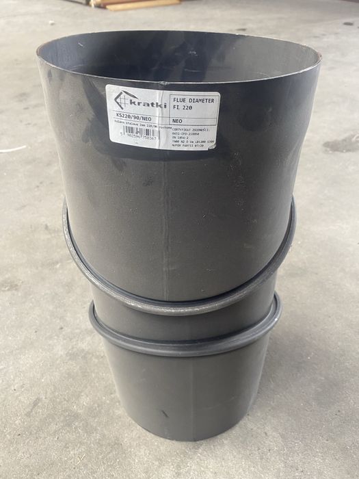 Kolano nastawne do kominka 90*/ fi 220
